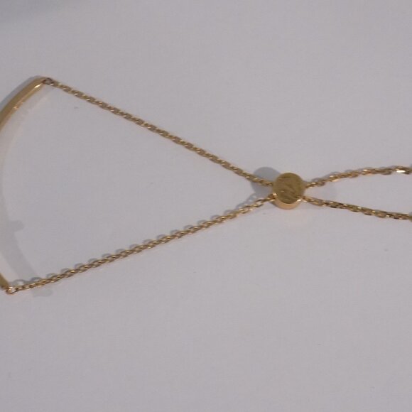 Swarovski Gold Tone Blue Crystal Cross Bracelet with Clear Crystals - Picture 6 of 9